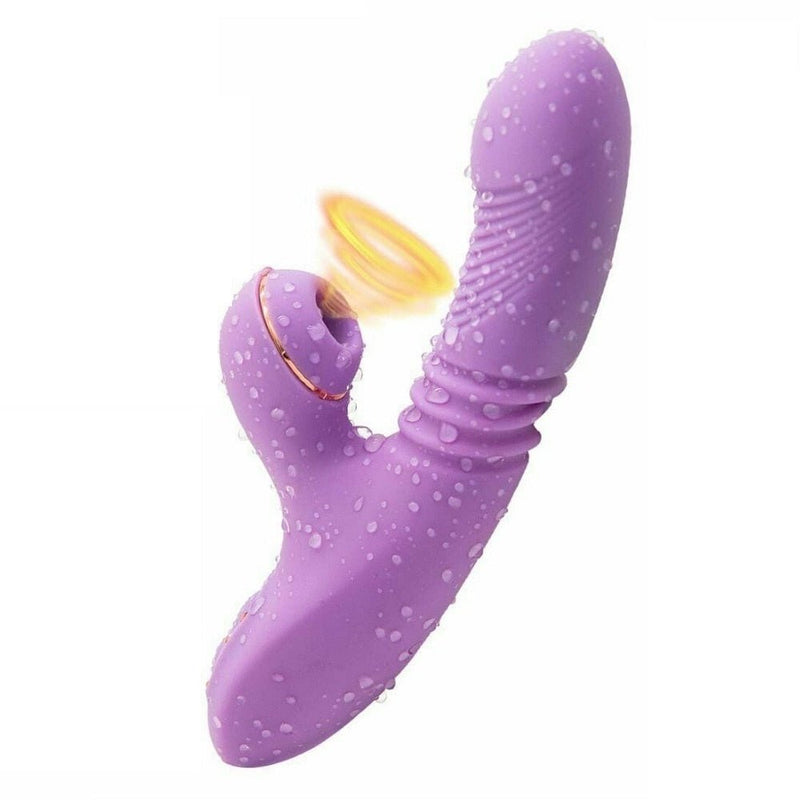 G Spot Rabbit Vibrator With Heating Thrusting Sucking features - O-Sensual